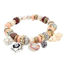 W005 BIGBING ювелирные изделия, модные богемные Золотые камни, хрустальные бусины, очаровательный женский браслет, натуральный модный браслет, модное ювелирное изделие