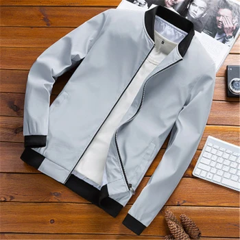 

Young Fashion Men's Bomber Zipper Jacket Male Casual Streetwear Hip Hop Slim Fit Pilot Coat Men Clothing Plus Size