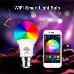 2019 новая умная дистанционная лампочка B22 умная wifi 8 цветов Изменение RGB Магия 4,5/6,5 Вт RGB Светодиодная лампа штепсельная розетка стандарта