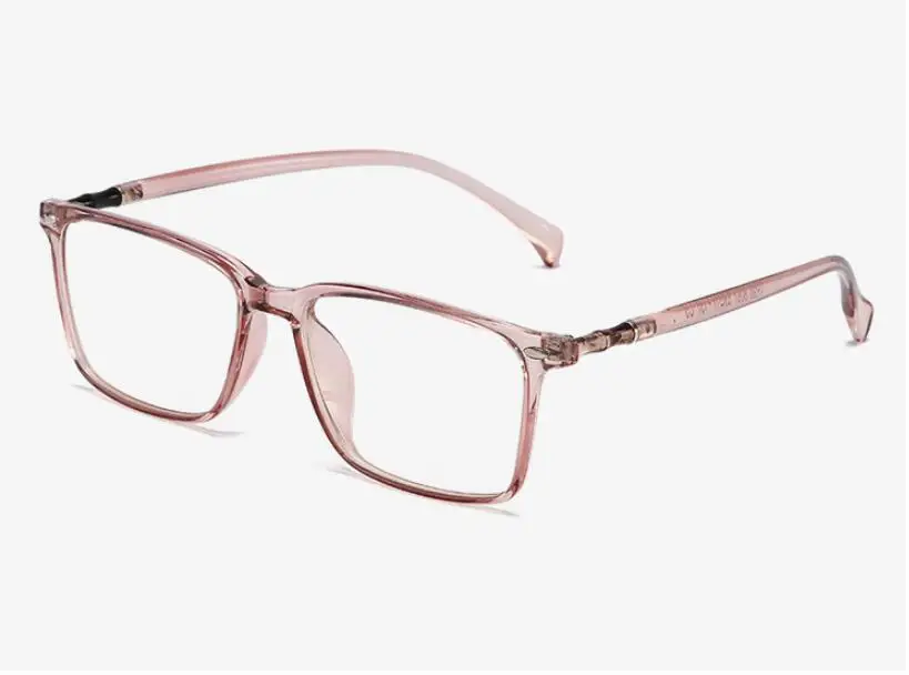 C5 Clear Brown Женские квадратные очки с заклепками, прозрачные мужские и женские ультралегкие оптические очки, модные очки для компьютера - Цвет оправы: C5 Clear Brown
