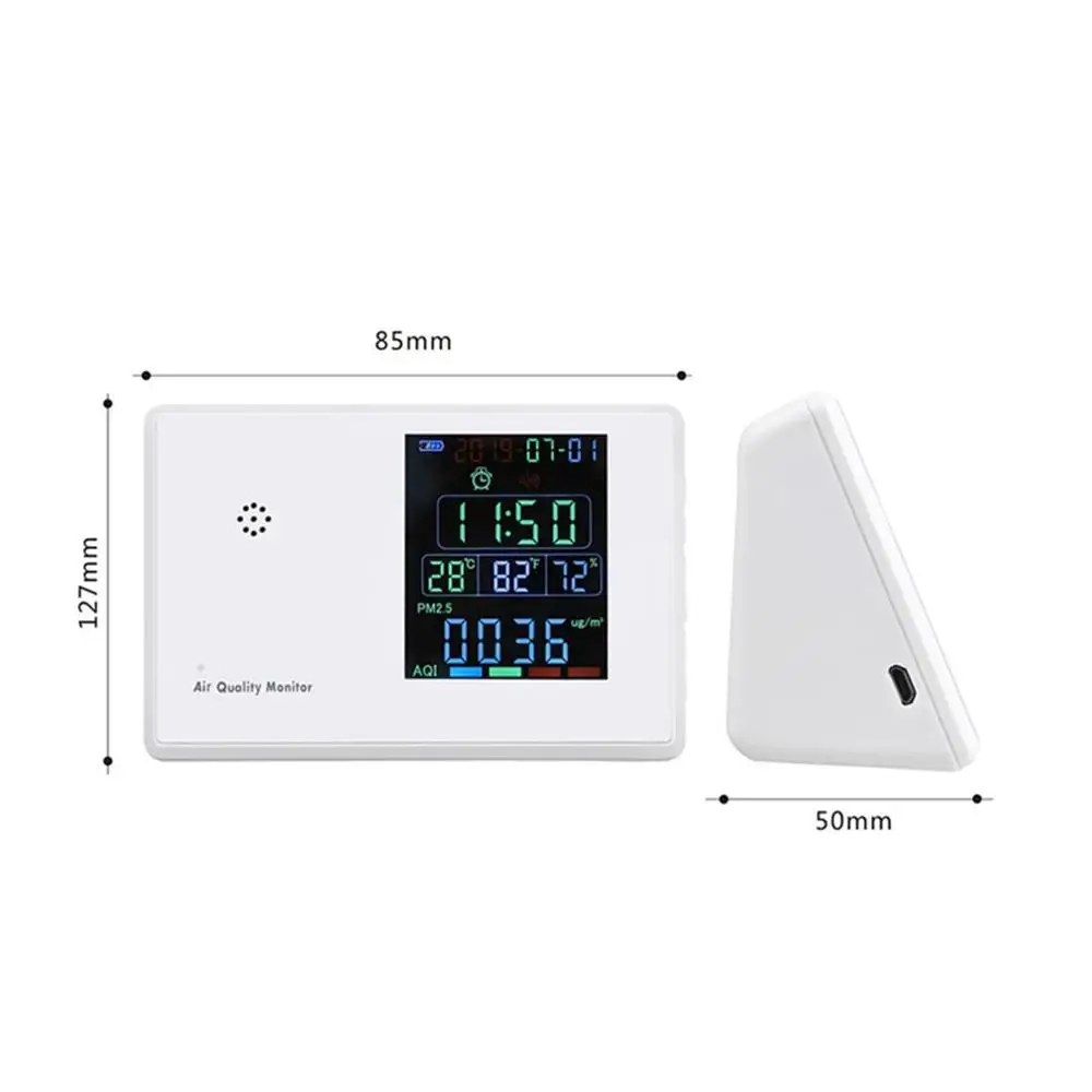 Цифровой детектор фольмадегита детектор HCHO/TVOC/CO2/PM2.5/PM10/Temp/Humi тестер AQI анализатор качества воздуха