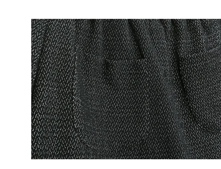 XITAO черные женские брюки длиной до икры женские элегантные 2019 осень плюс размер эластичная талия маленькие свежие свободные шаровары GCC2225