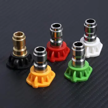 

5pcs High Pressure Washer Spray Nozzle Tips Variety Degrees 1/4 Nozzle Tips for Commercial High Pressure Washers Accessory Tools