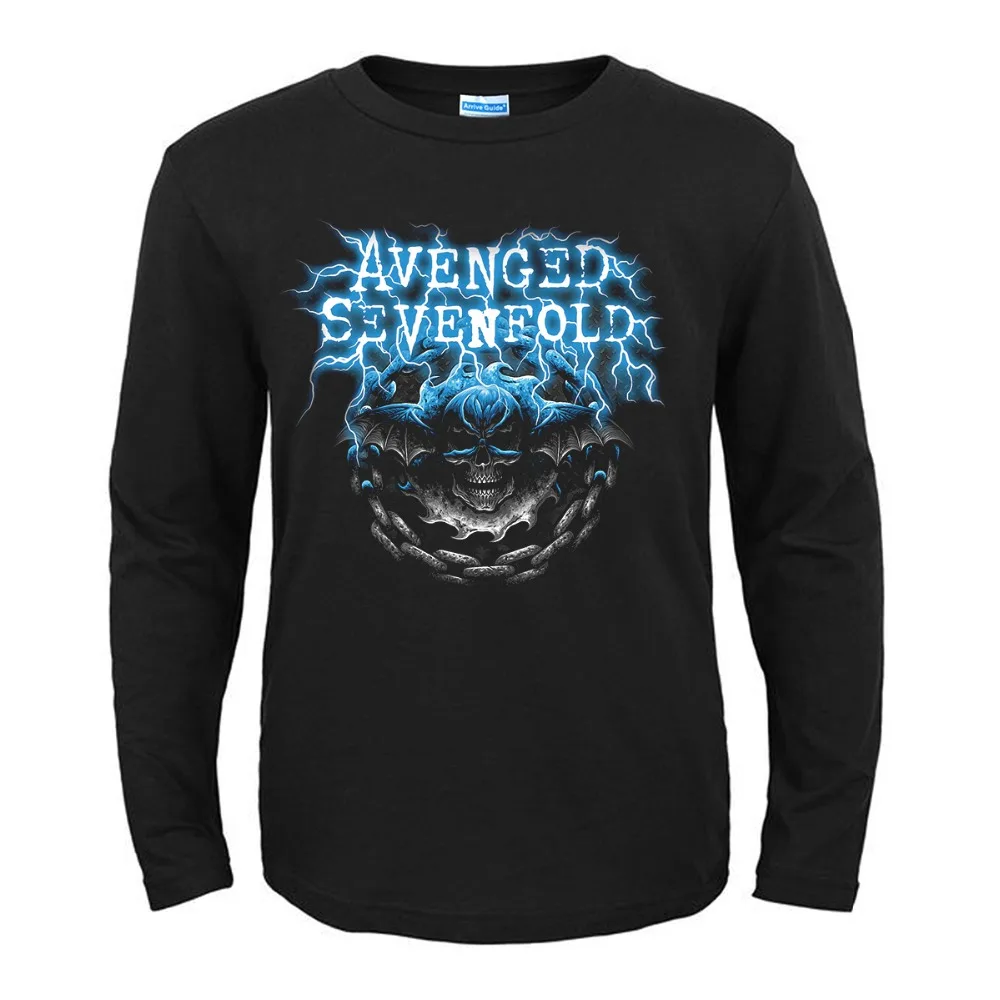 31 дизайн Avenged Sevenfold A7X рок 3D Череп Демон смерти рубашка панк Harajuku тяжелый металлический скейтборд футболка с длинными рукавами
