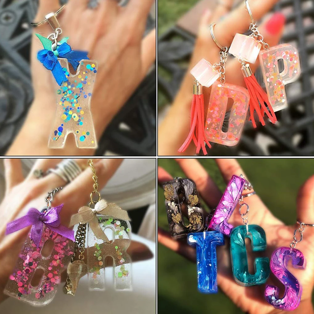 

245Pcs DIY Casting Mold Handmade Jewelry Making Tool Alphabet Letters Numbers Silicone Mould Resin Casting Mold Kit Pendant