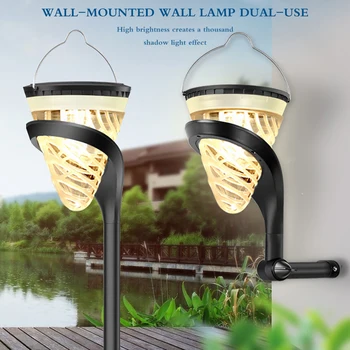 

Solar Lights Waterproof Lights Outdoor Landscape Lighting Double Color Temperature Auto On/Off Garden Patio Yard