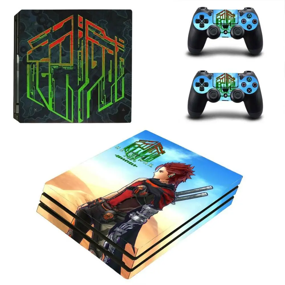 YSP4P-2198 Металлическая Max XENO PS4 Pro наклейка s PS 4 Play станция 4 Pro виниловые наклейки на кожу Decas крышка Pegatinas Adesivos для playstation 4 Pro консоль и контроллер - Цвет: YSP4P-2198
