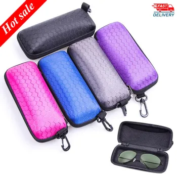 

New Fashion Newly Protable Rectangle Zipper Sunglasses Hard Eyeglasses Case Protector Box Eyewear Cases Bags Glasses Case EVA