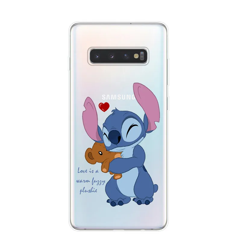 Милые чехлы для телефонов Disneys Stitch для samsung S10 S9 S8 Plus S10e 5G S6 S7 Edge S10Lite, Прозрачная силиконовая Мягкая задняя крышка - Цвет: T5969