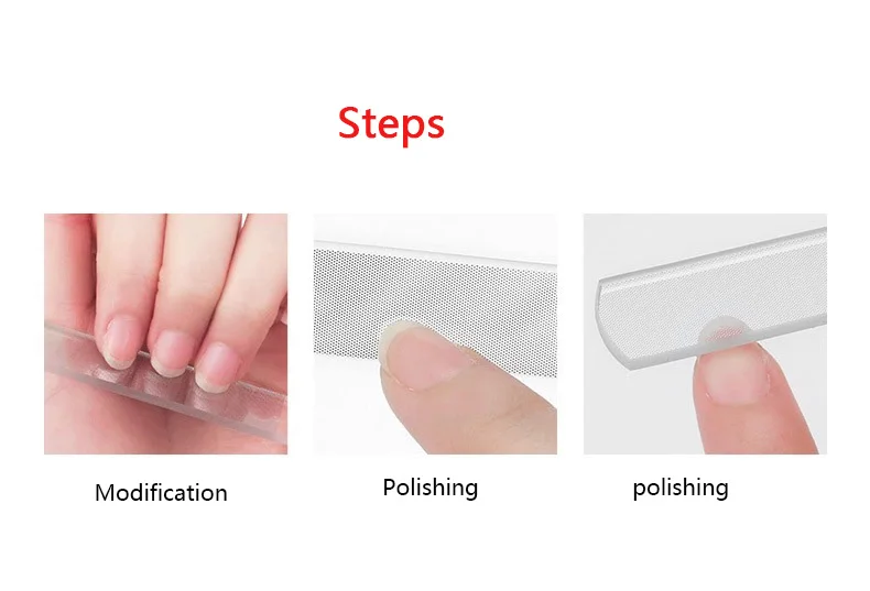 ANGNYA 1Pcs Professional Nano Glass Nail File Transparent Buffer Block Shiner Manicure Sanding Polishing Grinding Nail Art Tools