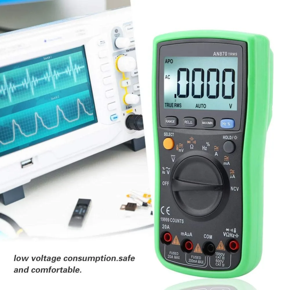 ANENG Profesional True RMS Ohm Hz измеритель темп емкости 19999 отсчетов истинный Rms мультиметр
