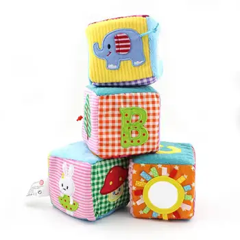 

Multifunctional Magic Cabin Baby Blocks Toy Play Cubes Colorful Plush Cloth Building Blocks Rattles Early Educational Toys