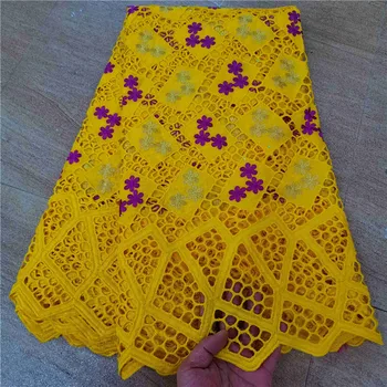 

Latest Design 100% Cotton African Lace Fabric 2020 High Quality Lace Nigerian Swiss Voile Lace In Switzerland H19-14