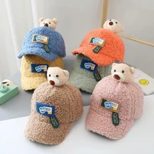 

Children's Baseball Hat Autumn Winter Princess Baseball Cap Student Warm Girl Boy Hat Baby DuckTongue Cap Outdoor Sports Sun Hat