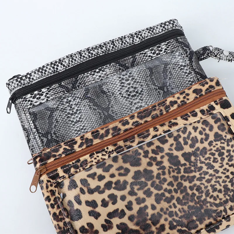 

Anhui Leather Factory BSCI Snake's Skin Leopord Pattern Pu Phone Wallet Cross Wallet Clutch Bag