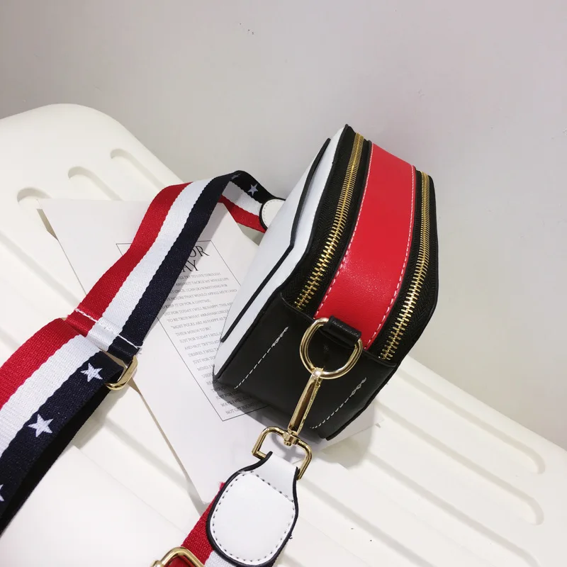 

2018 New Style Fashion Korean-style Contrast Color Square Sling Bag Shoulder Diagonal WOMEN'S Bag Simple Versatile Supply of Goo