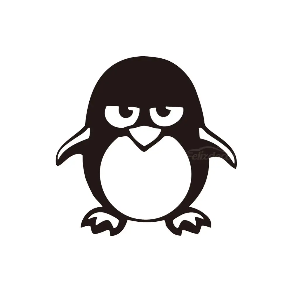 

Sprouting With Cute Penguin Is Losing His Temper Car Stickers For Window Mural Vinyl Art Pattern Art Car Body DIY Decals ZP0529