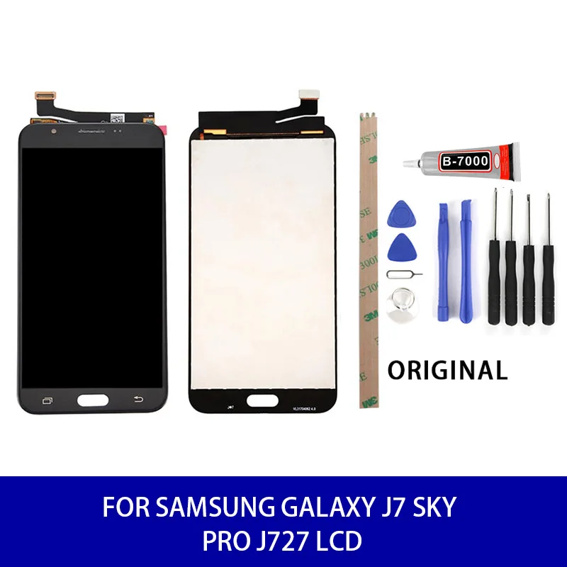 Оригинальный ЖК дисплей для Samsung Galaxy J7 Sky Pro J727 с цифровым преобразователем