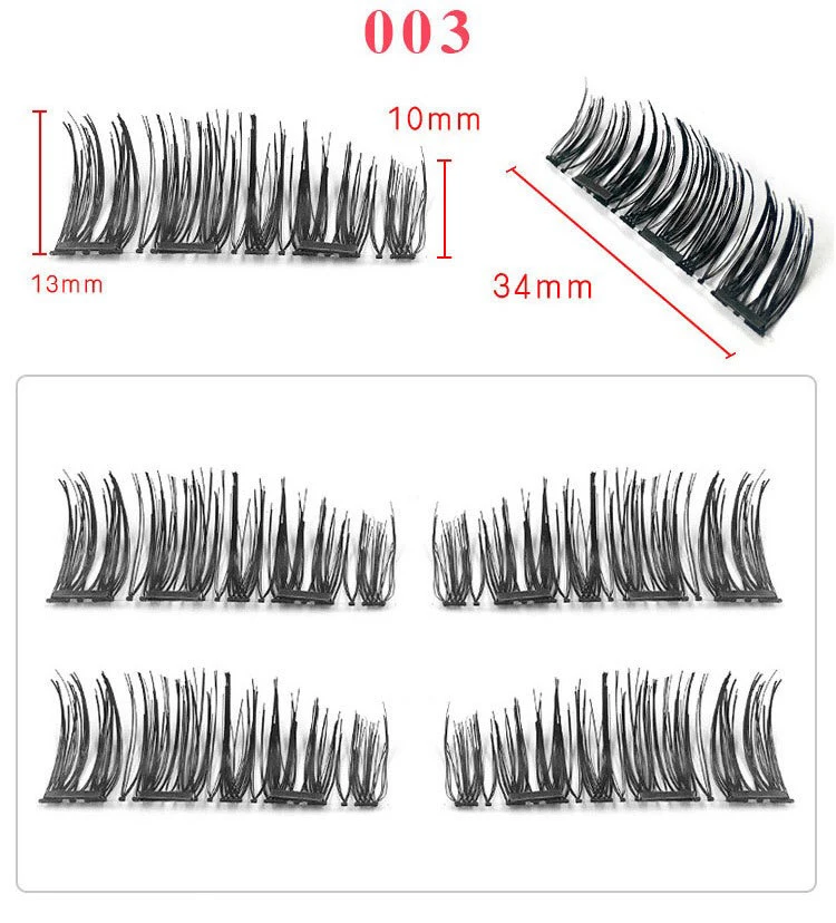 Магнитные ресницы с 3 магнитами, ручная работа, без клея, натуральные, мягкие, многоразовые, 3D накладные ресницы для макияжа