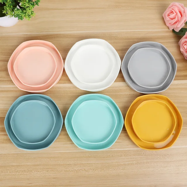 1 Pc Durable Plastic Resin Plant Saucer Drip Trays Plastic Tray Saucers Indoor Outdoor Thickened Flower Pot Garden Tool 2
