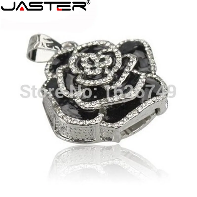 USB флеш накопитель JASTER Flower 128 ГБ диск подарок подруге хрустальное ожерелье 8 64 2 0