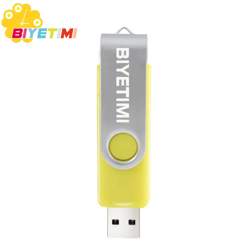 Biyetimi Usb флеш-накопитель модный 9 цветов OTG телефон ручка-накопитель 8 ГБ 4 ГБ Флешка 64 ГБ 32 ГБ 16 ГБ память Usb флеш-накопитель - Цвет: Цвет: желтый