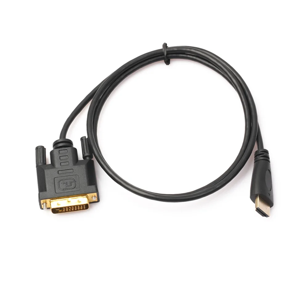 

1M Gold 24+1 DVI-D Male to HDMI Male Cable for HDTV HD