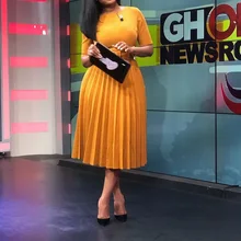 

Casual African Women Belted Pleated Dress Summer Elegant Chic Office Lady A-Line Women's Dresses High Waist 2021 Maxi Robe Femme