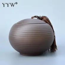 Кухонный чай коробка банка держатель для хранения круглый чай caddes жестяные контейнеры керамическая банка чай Caddy Theedoos уплотнение влагостойкие с кисточкой