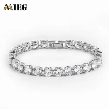 

MIEG New Trendy Jewelry Bracelets Bangle For Women Girl Luxury Gold Color Plated Cubic Zirconia CZ Bracelets Accessories