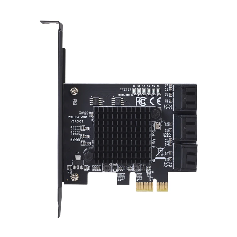 6/4 порт SATA III PCIe карта, PCIe SATA III плата контроллера до 6 ГБ/сек. внутренний адаптер конвертер PCI SATA 3,0 Плата расширения