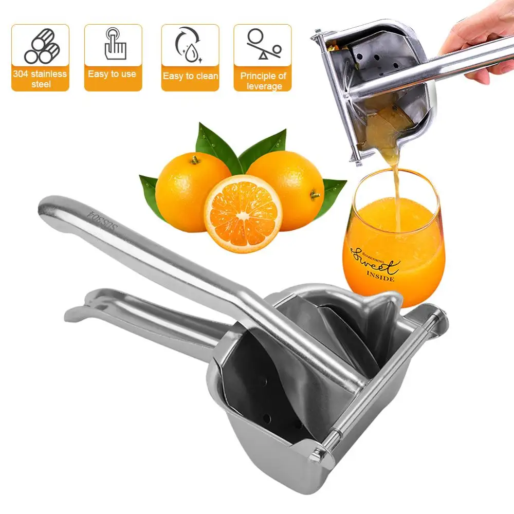 

Stainless Steel Juicer Portable Manual Vegetable Fruit Juicer Press Lemon Pomegranate Juice Maker Squeeze Station Blende
