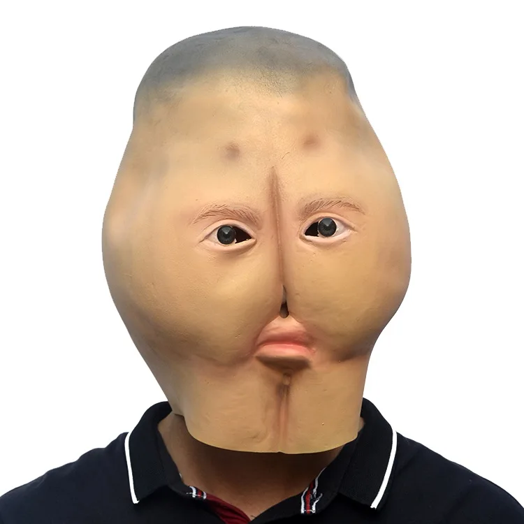 

Halloween Latex Funny Butt Mask Whole Cup Nausea Yin Mask Ball Bar Props Manufacturers Direct Selling