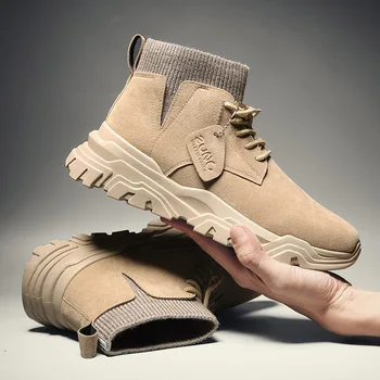 

Men Desert Tactical Military Boots Mens Working Safty Shoes Army Combat Boots Militares Tacticos Zapatos Men Shoe Boots