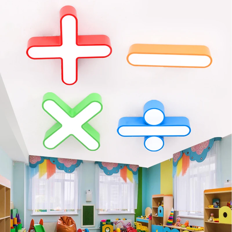 

Letter pendant lamp children room cartoon model lamp school classroom children outfit shop creative color kindergarten lamps and