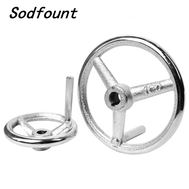 CNC 3D Printer hand wheel Thread iron hand wheel Cast iron chrome machine handwheel M10 M12 M14 M16 M20 1 PCS cnc handwheel