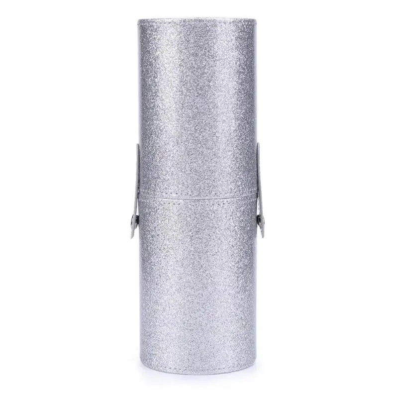 16 размеров портативный PU кожаный косметический ящик для хранения в путешествии Макияж Ручка кисти держатель чашки - Handle Color: L Silver