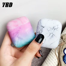 YBD роскошный чехол с мраморным рисунком для AirPods цвета чехол для Apple Airpods Air Pods чехол Coque Funda для Airpod аксессуары