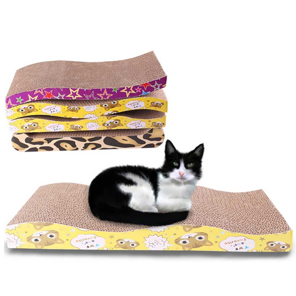 

Corrugated Paper Cat Scratcher For Kitten Catnip Cat Scratching Pad Board Mat Scratcher For Cats Pet Toy Game Accessories