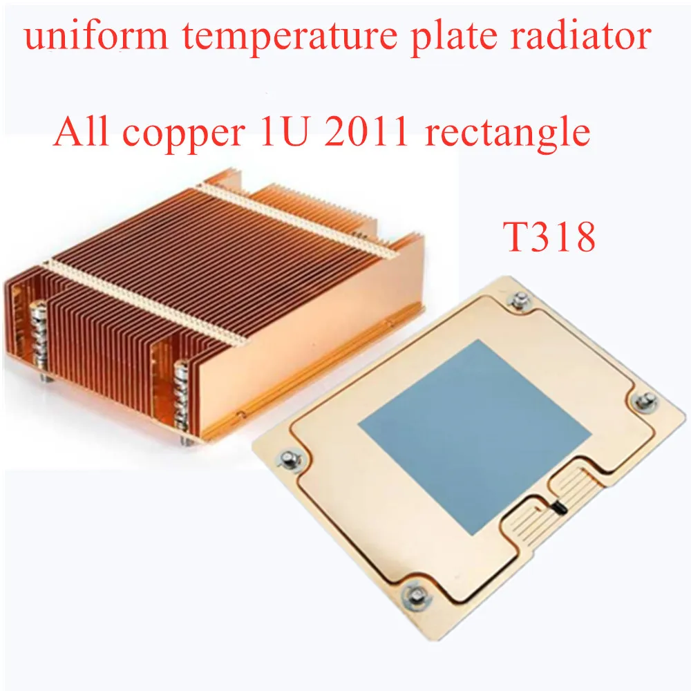 Радиатор для ЦП сервера 1U медный радиатор Intel LGA 2011 2066 X79 прямоугольная узкая