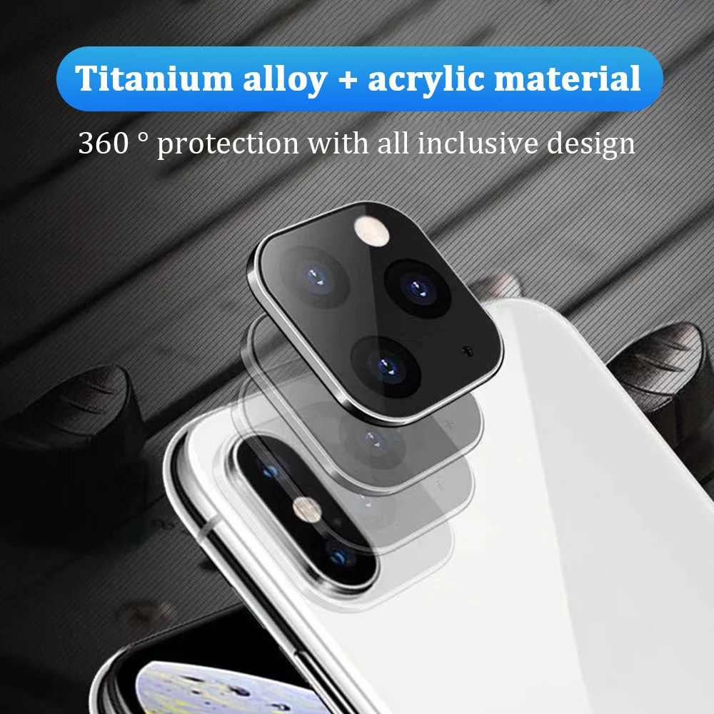 

Titanium Alloy Camera Lens Seconds Change For iPhone X XS MAX Protector Ring Cover For iPhone 11 Pro Max Camera Lens Cover