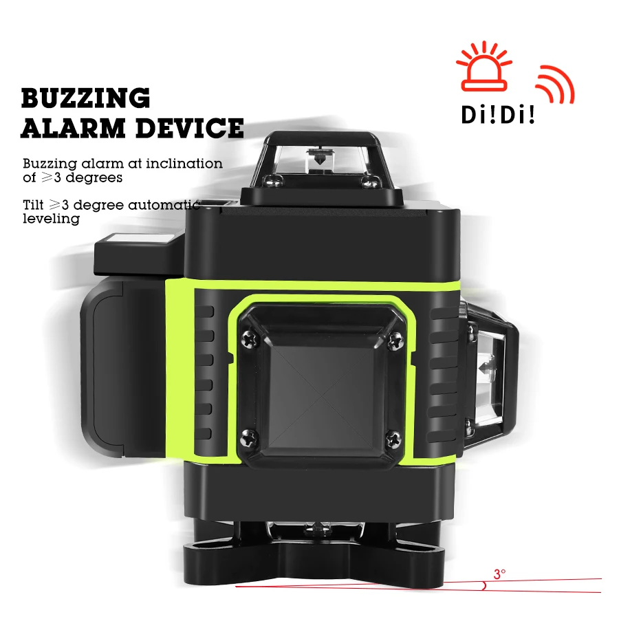 Лазерный уровень горизонтальный и вертикальный самовыравнивающийся 4D 16