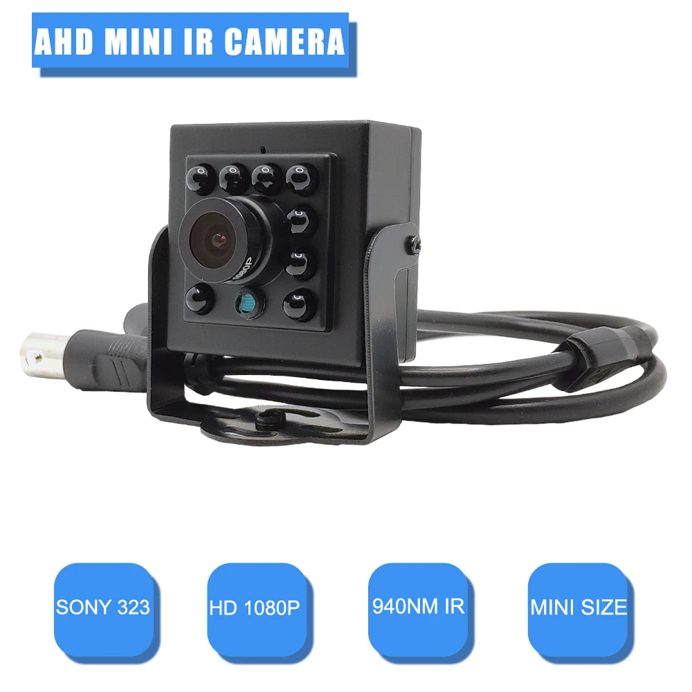 HD1080P мини камера 2.0MP AHD cctv безопасности Мини инфракрасная ночного видения 940NM IR Led