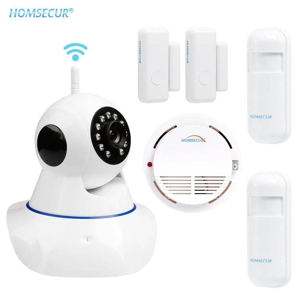 HOMSECUR 720P Сеть безопасности wifi ip-камера HD G14 беспроводная цифровая домашняя Камера Безопасности ИК Инфракрасная система ночного видения сигнализации - Цвет: G14 Kit 4