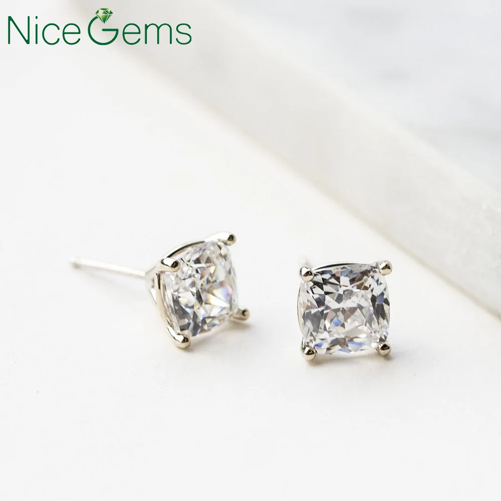 Серьги гвоздики NiceGems женские однотонные украшения из желтого золота 14 к с 4