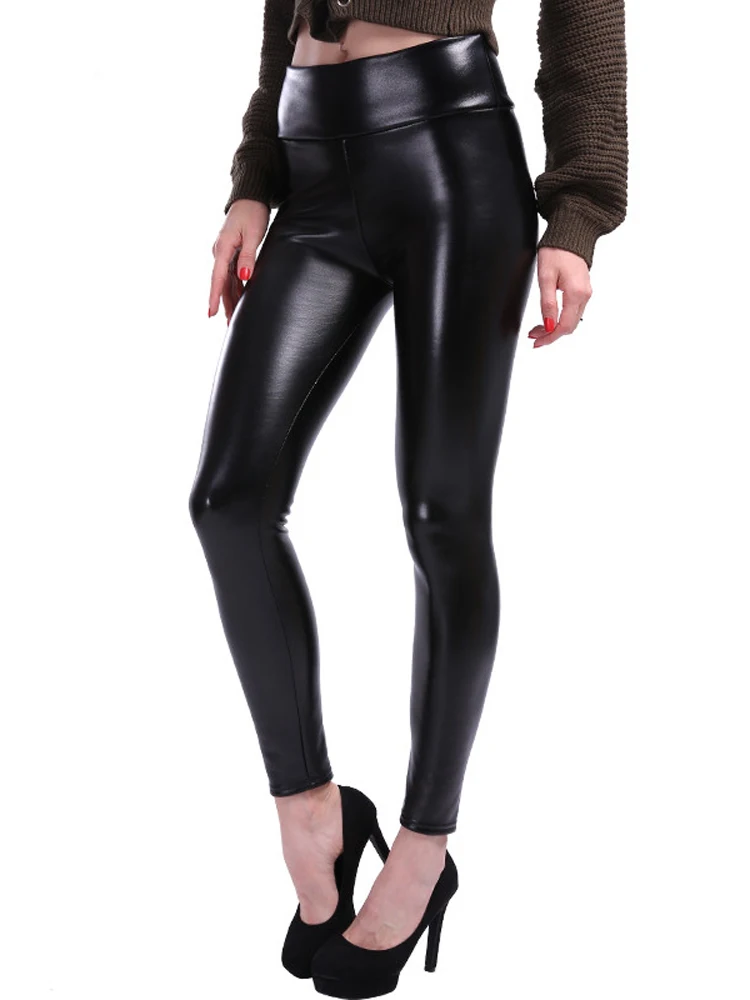 Chrleisure Leather Pants Women High Waist Pantalons Mujer Femme Pencil ...