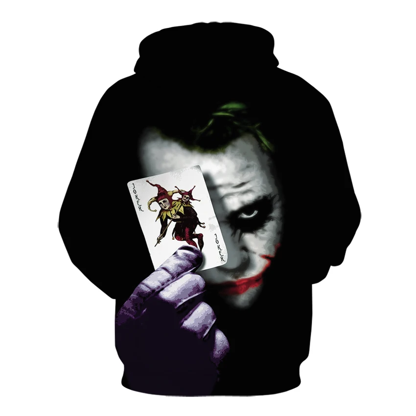 Joker Poker 3dprinting толстовки с капюшоном, верхняя одежда Для мужчин Для женщин Harajuku модные Повседневное костюмы тонкие осенние куртки для мальчиков пуловер с капюшоном