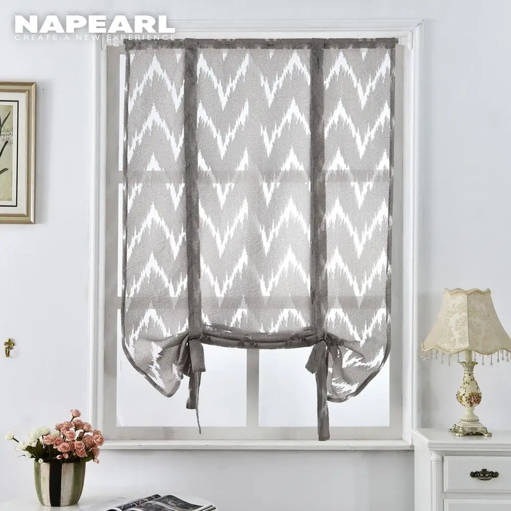 Кухонные Короткие шторы NAPEARL римские жаккардовые для окна в полоску кафе балкона