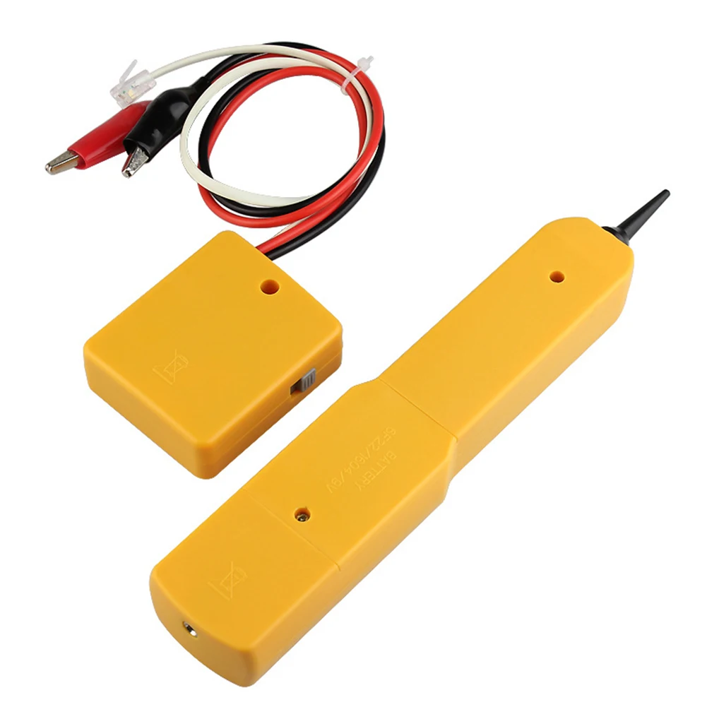 RJ11 Wire Tracker Network Telephone Cable Tester Tools Instrument Durable Portable Diagnose Tone Line Finder ABS Yellow Detector