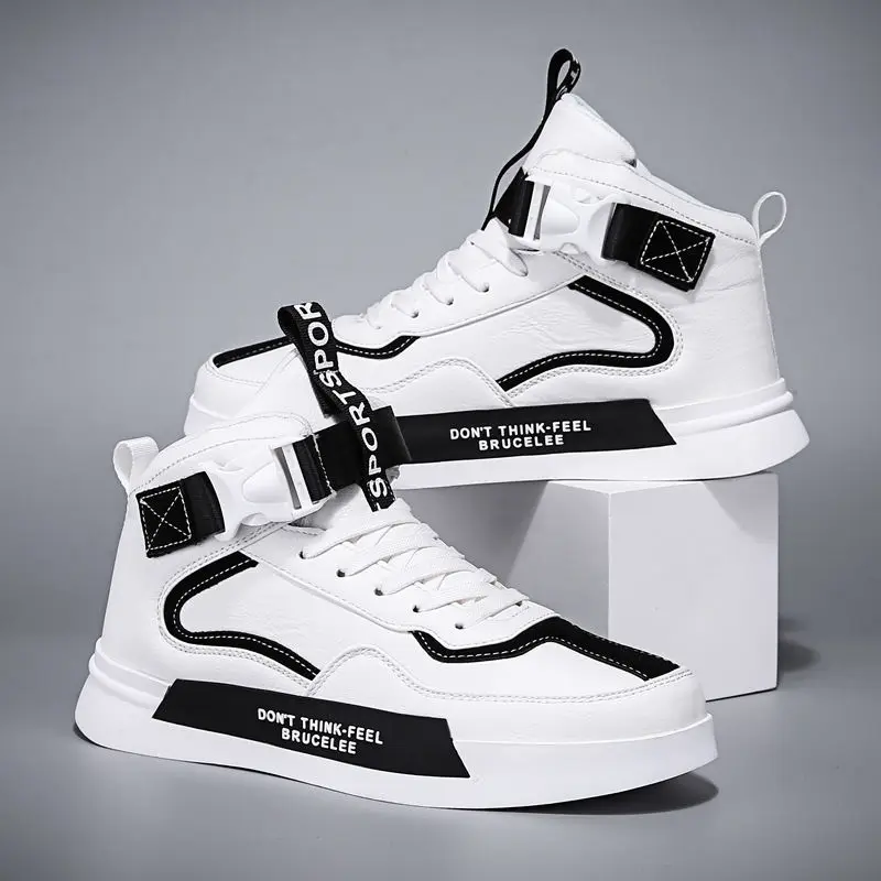 Zapatos de Skateboarding para hombre, zapatillas deportivas informales cómodas para caminar al aire libre, color blanco, 2021